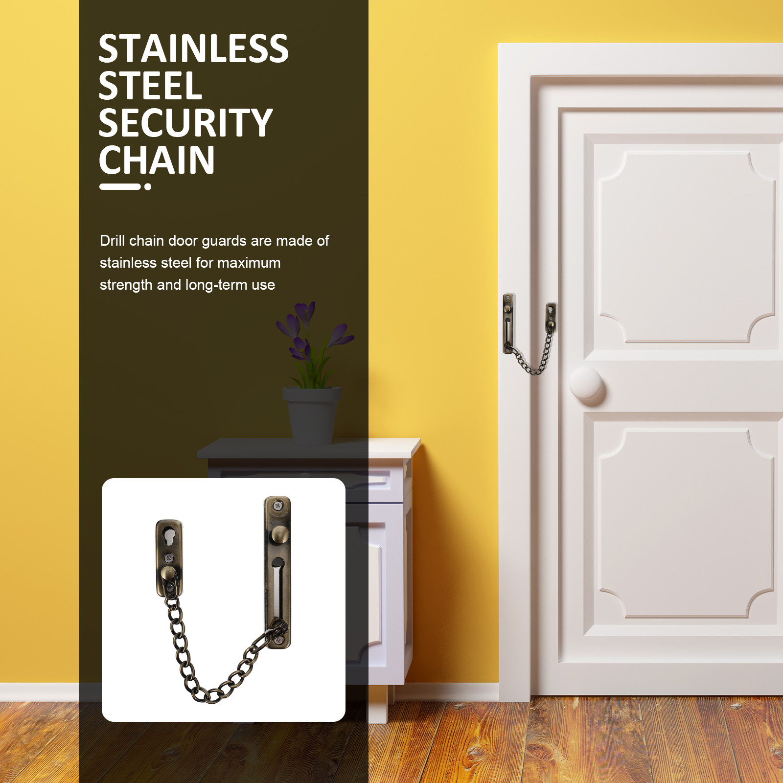 Punch-Free Childproof Door Cha - огляд і ціна Security Chain Door