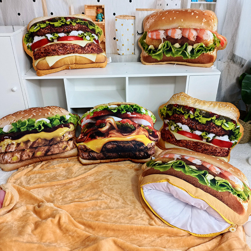 Lifelike Plush Hamburger Pillo - огляд і ціна Fire Blanket Kitchen