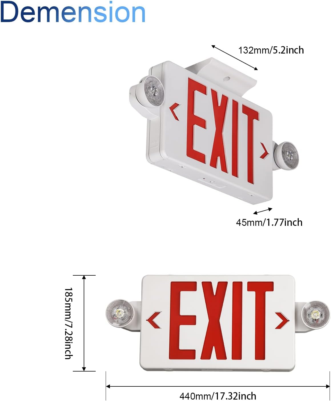 Red Exit Sign with Emergency L - огляд і ціна Emergency Exit Sign