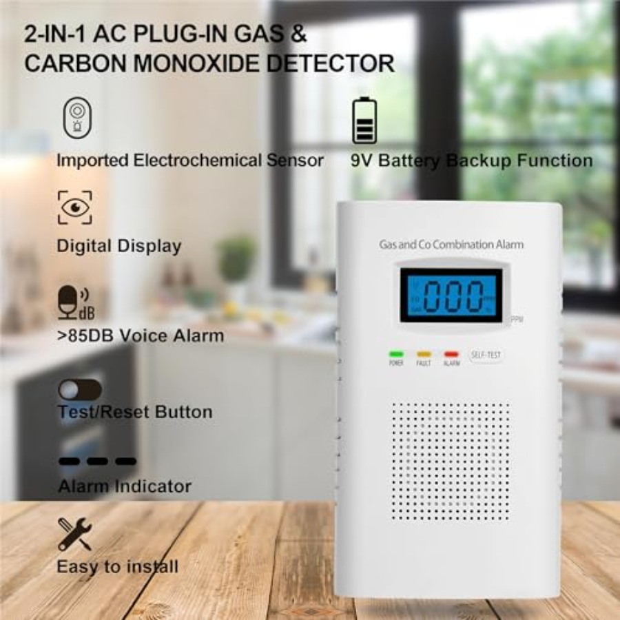 2 Pack Combination Gas and Car - огляд і ціна Co Detector Plug