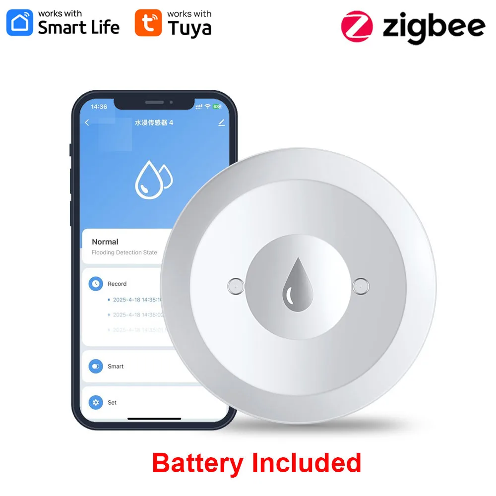 Haozee Tuya Smart ZigBee3.0 Sm - огляд і ціна Water Alarm Sensor