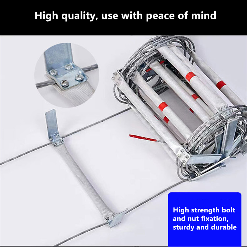 5M Soft Rope Ladder With Wire  - огляд і ціна Fire Escape Ladder