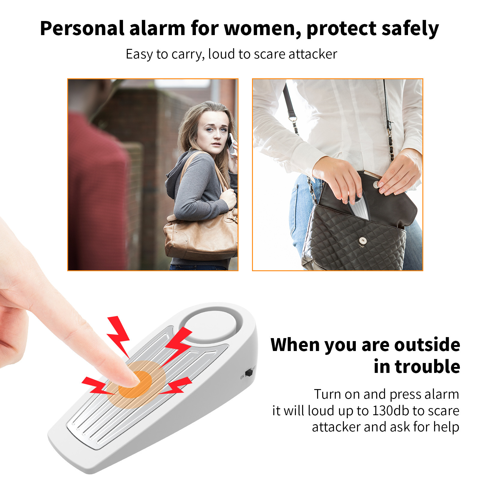 Wireless 130dB Door Stop Alarm - огляд і ціна Door Stop Alarm
