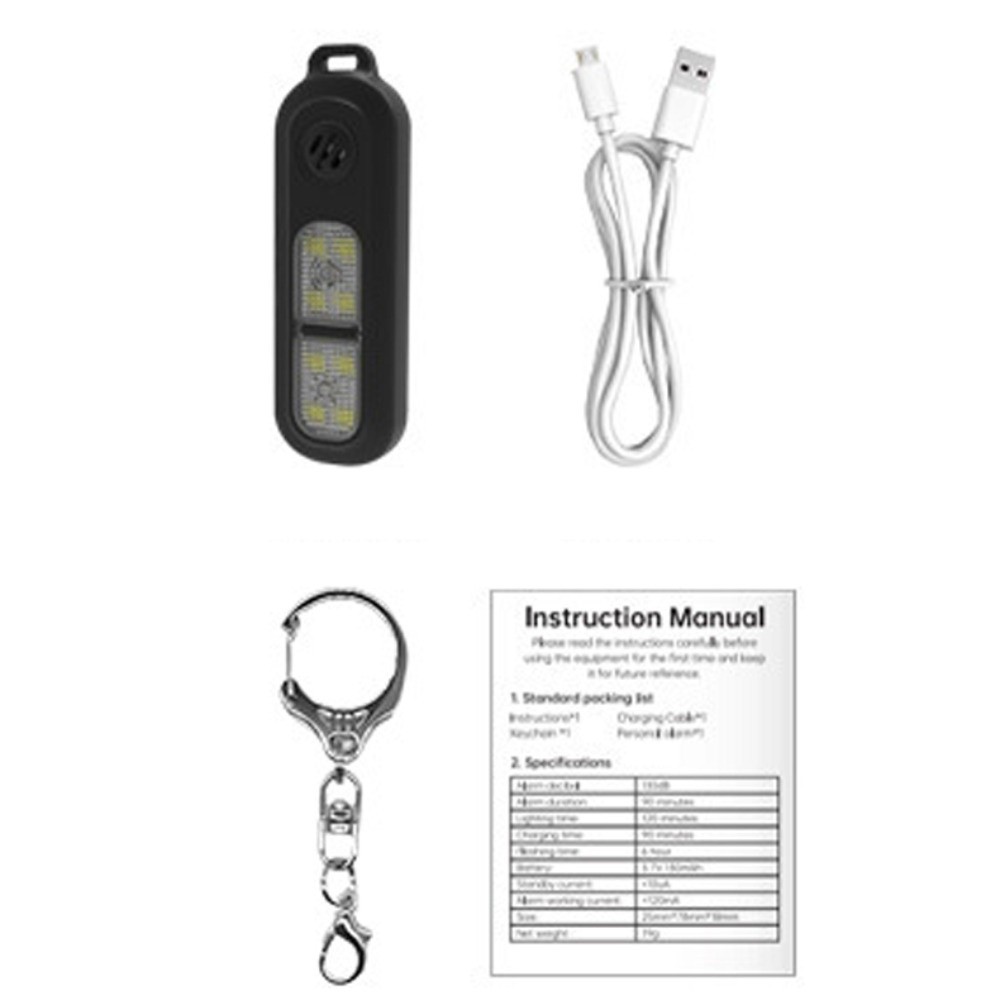 130dB Night Running Safety War - огляд і ціна Personal Alarm Keychain