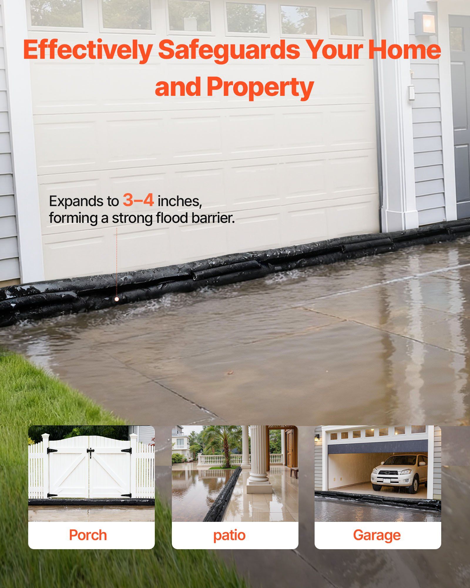 Flood Barrier, 8 Pack, 1.6 x 1 - огляд і ціна Flood Barrier Bag