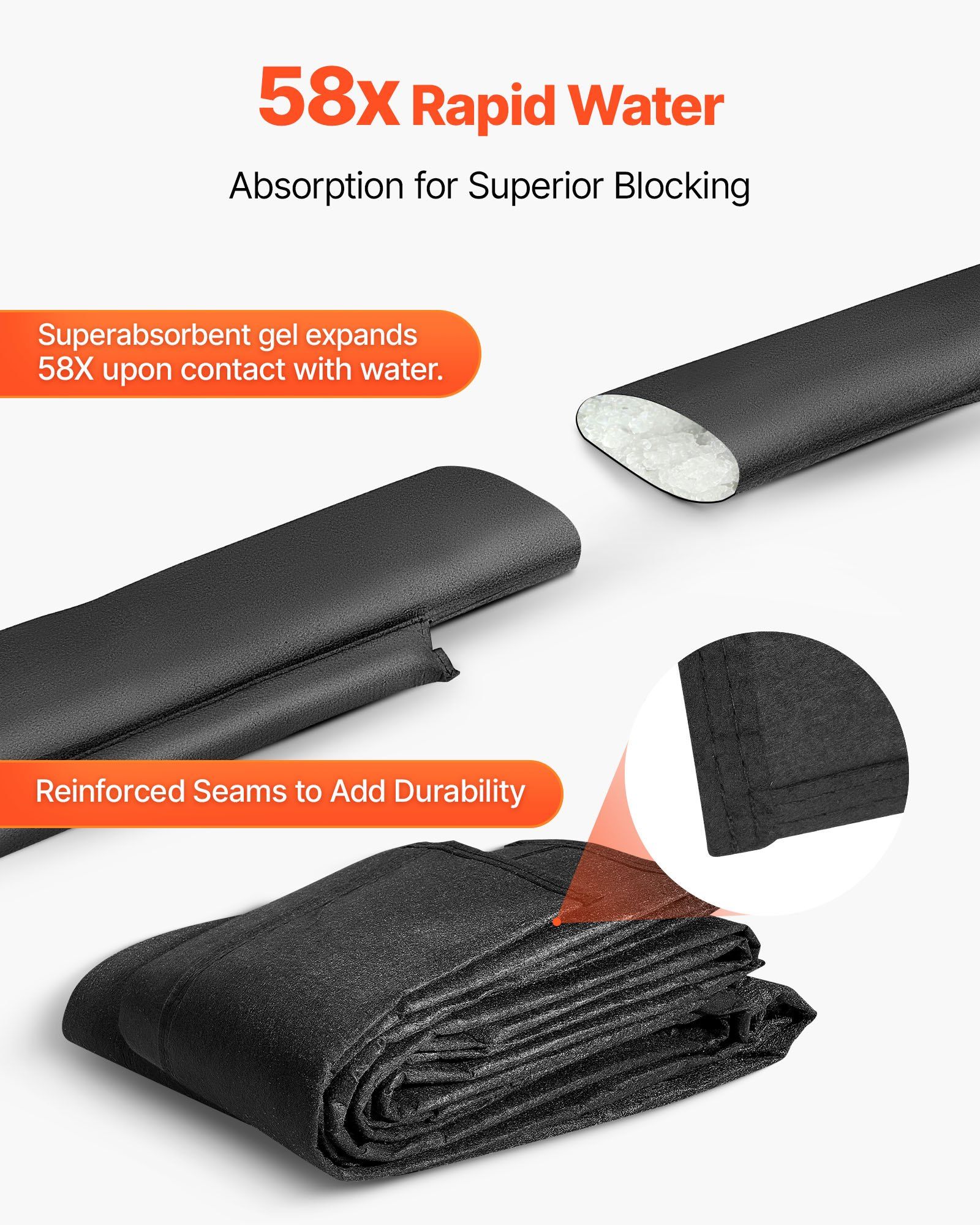 Flood Barrier, 8 Pack, 1.6 x 1 - огляд і ціна Flood Barrier Bag