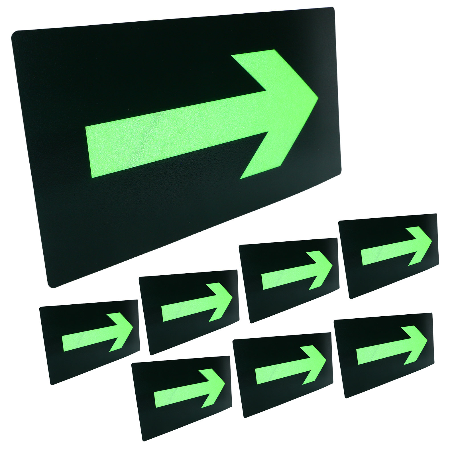 8Pcs Fire Evacuation Arrow Sti - огляд і ціна Emergency Exit Sign