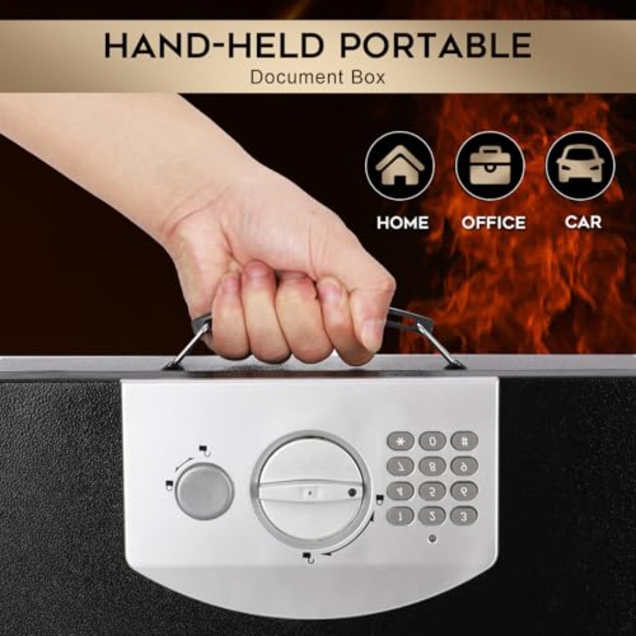 Portable Metal Safe Box with D - огляд і ціна Fire Safe Document