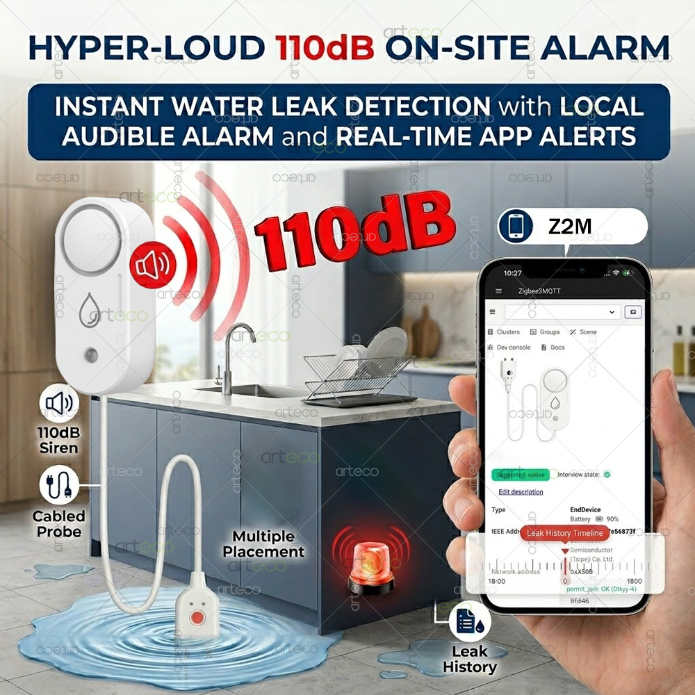Zigbee Water Leak Detector Sma - огляд і ціна Water Alarm Sensor