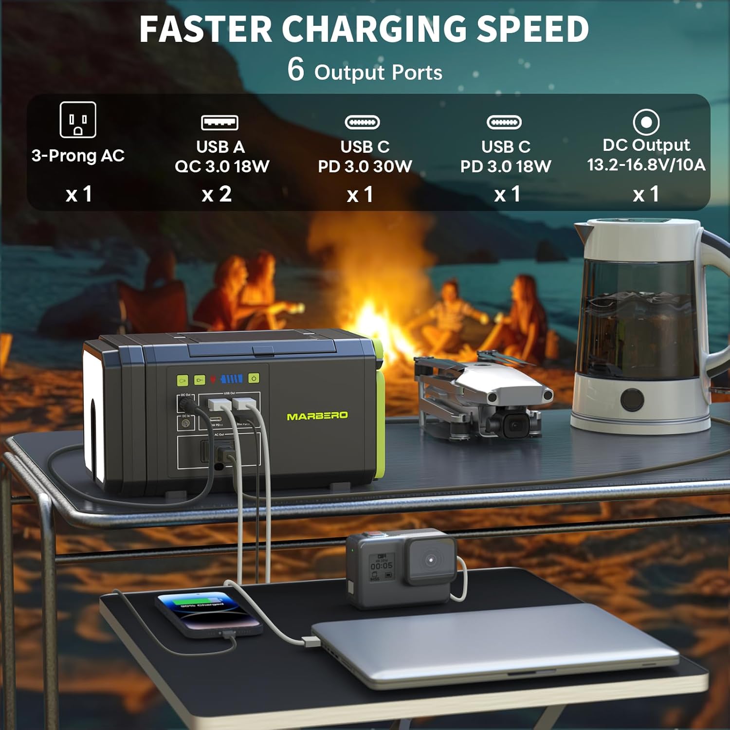 118Wh Portable Power Station w - огляд і ціна Power Outage Light