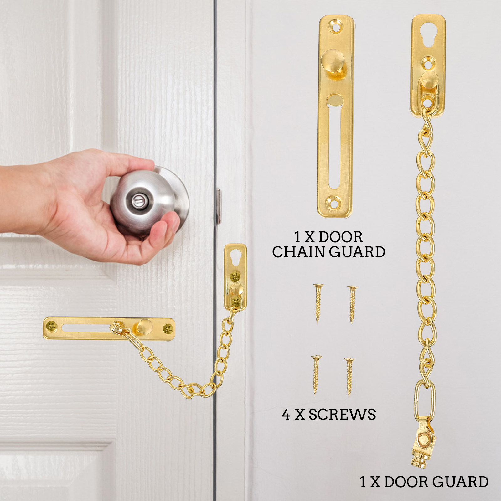 1Set Elegant Stainless Steel D - огляд і ціна Security Chain Door