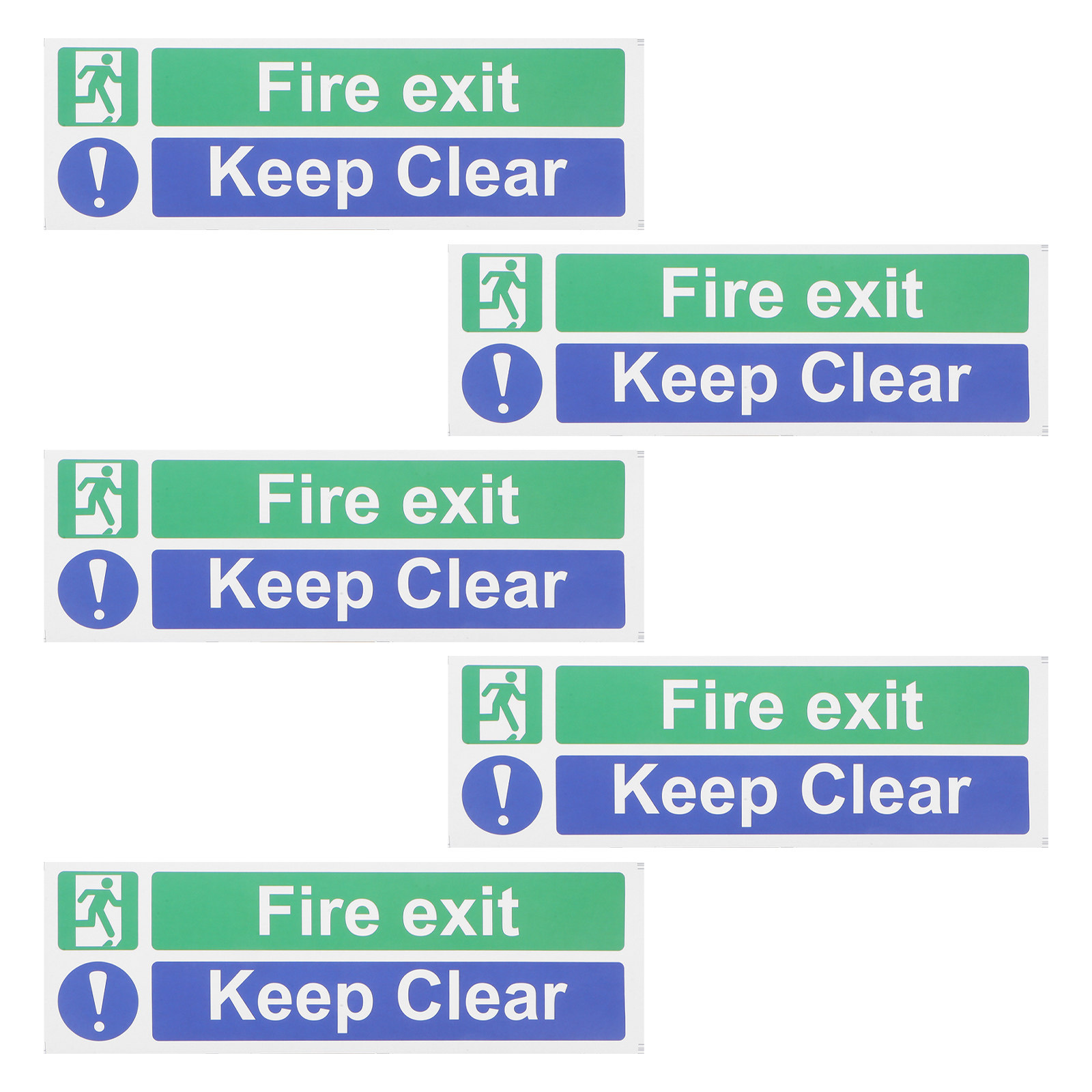 5Pcs Keep Exit Clear Sticker H - огляд і ціна Emergency Exit Sign