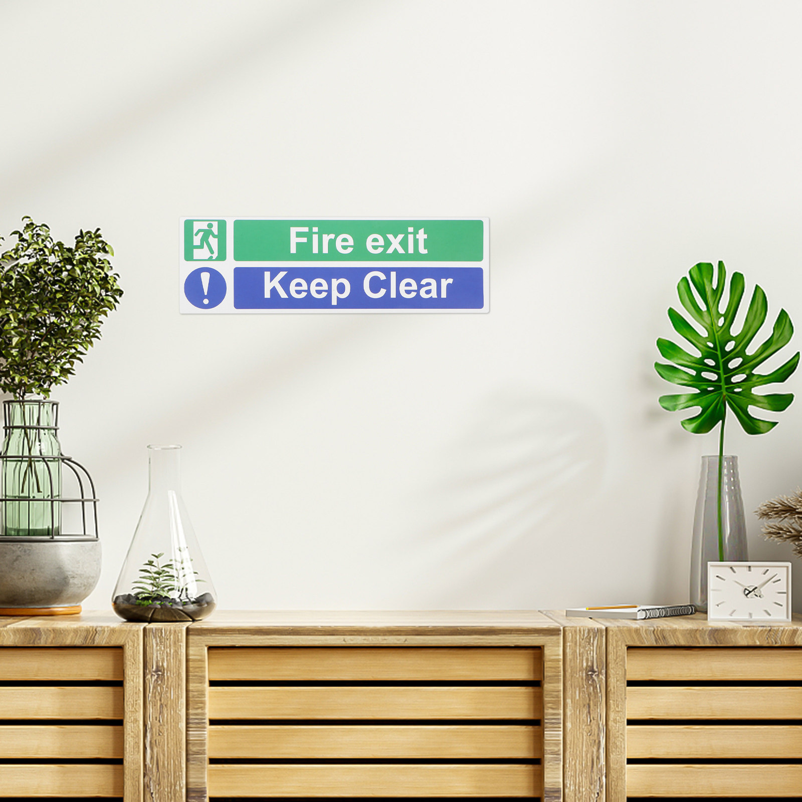 5Pcs Keep Exit Clear Sticker H - огляд і ціна Emergency Exit Sign