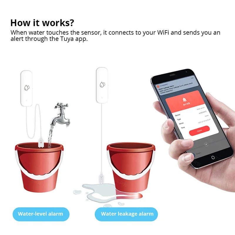 Smart Home Zigbee Water Leak D - огляд і ціна Water Alarm Sensor